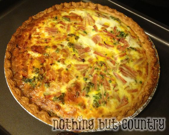 Spinach Ham & Cheese Quiche