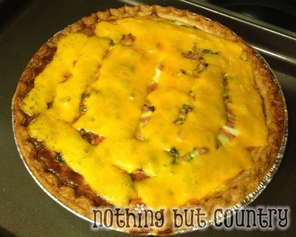 Spinach Ham & Cheese Quiche