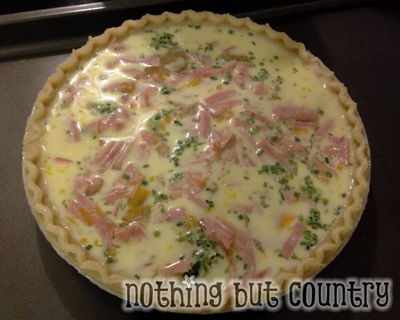 Spinach Ham & Cheese Quiche