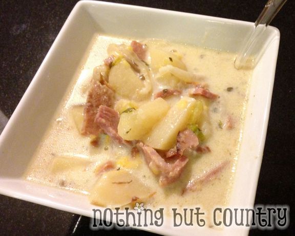 Creamy Ham & Potato Soup in Crock Pot