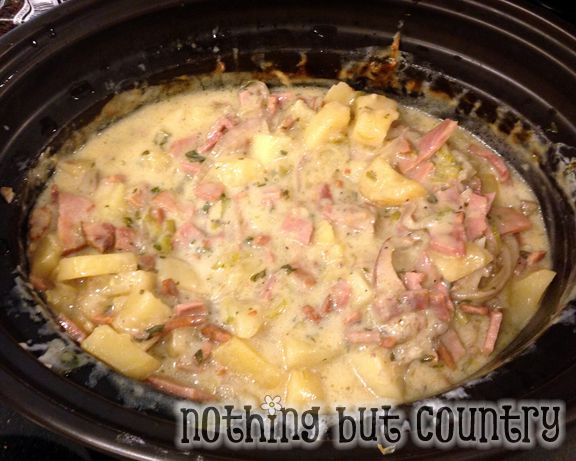 Creamy Ham & Potato Soup in Crock Pot