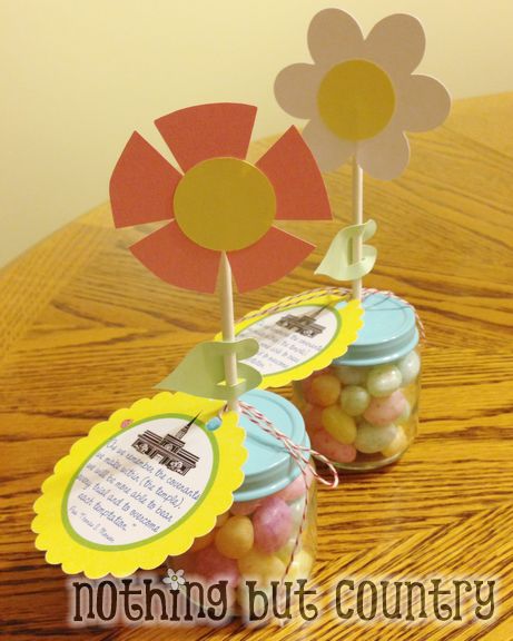 Easter & Visiting Teaching April 2013 Candy Flower Favors | NothingButCountry.com