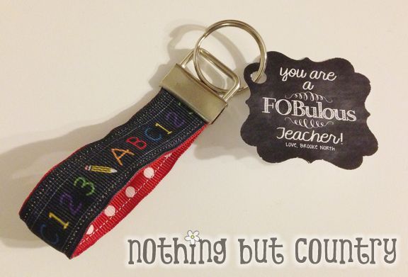 You are a FOBulous Teacher / Friend - Mini Ribbon Key Fobs | NothingButCountry.com