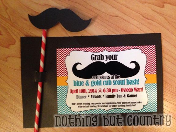 Cub Scout Blue & Gold Banquet- Mustache Bash