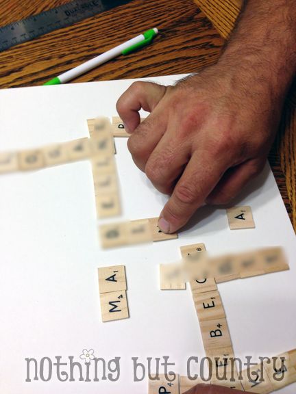 Faux Scrabble Family Frame - DIY Gift | NothingButCountry.com