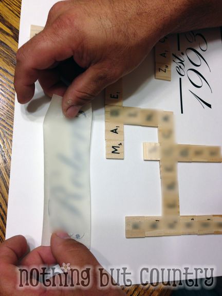 Faux Scrabble Family Frame - DIY Gift | NothingButCountry.com