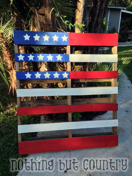 Patriotic Flag Pallet - Pinterest Project Success | NothingButCountry.com