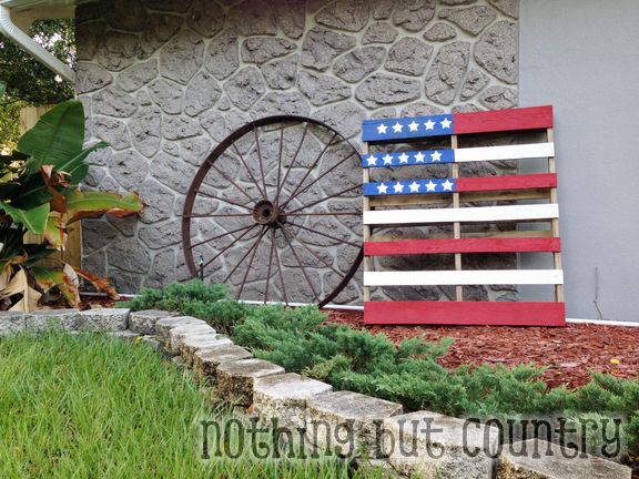 Patriotic Flag Pallet - Pinterest Project Success | NothingButCountry.com