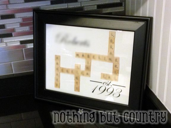 Faux Scrabble Family Frame - DIY Gift | NothingButCountry.com