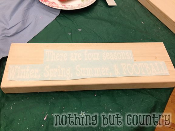 Pinterest Inspired Wooden Football Sign | NothingButCountry.com