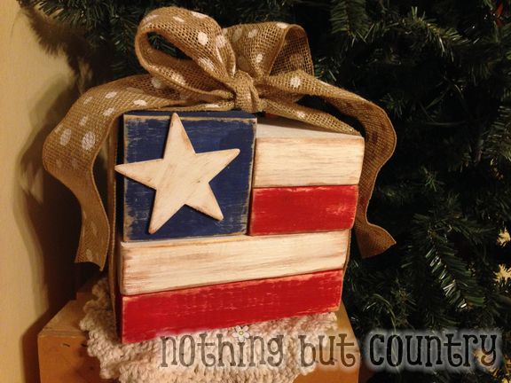 Wooden Flag Blocks | NothingButCountry.com