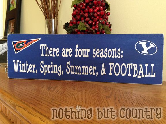 Pinterest Inspired Wooden Football Sign | NothingButCountry.com