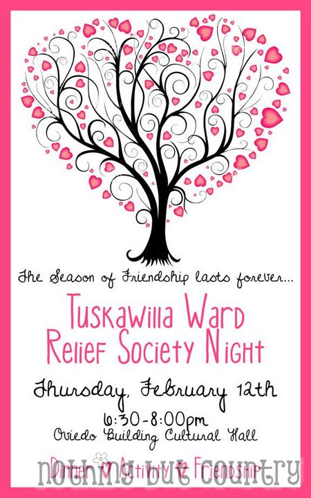 The season of Friendship lasts forever - Relief Society Night