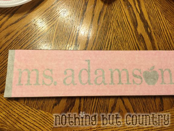 Wood Teacher Name Sign - Teacher Appreciation Week 2015