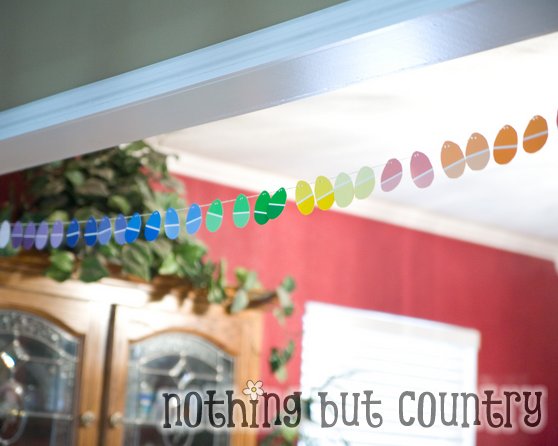 Nearly Free Paint Chip Easter Garland | Nothing But Country